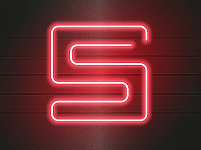 S glowing gradient neon neon sign type type art typeart typography