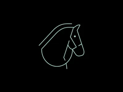 Equestic animals app design flat icon illustration illustrator logo minimal vector web website