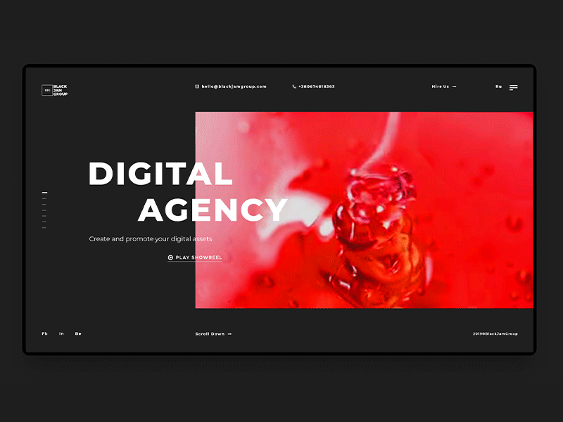 BJG animation design minimal ui ux web website