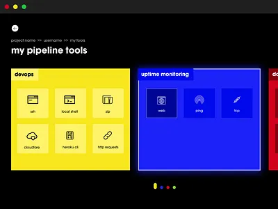 Buddy Playoff. UI design for the webD automation tool black colorful dark design minimal ui user interface ux web design