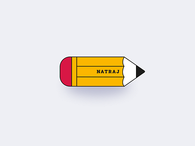 Pencil Bookmark flat illustration illustrations natraj pencil vector vintage yellow