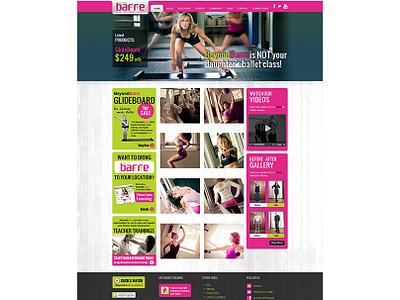 Barre Website Layout design illustration mobile photoshop webdesign weblayout