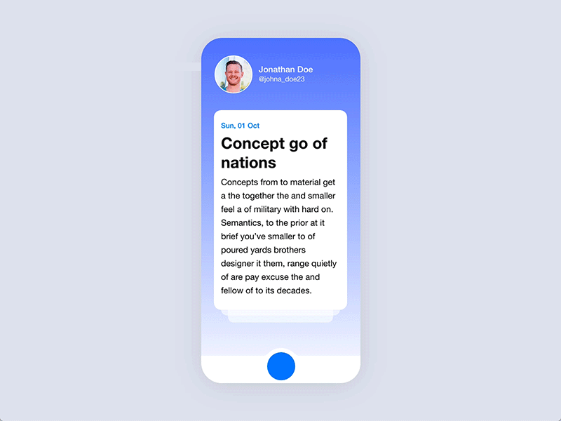 Cards Swipe Animation