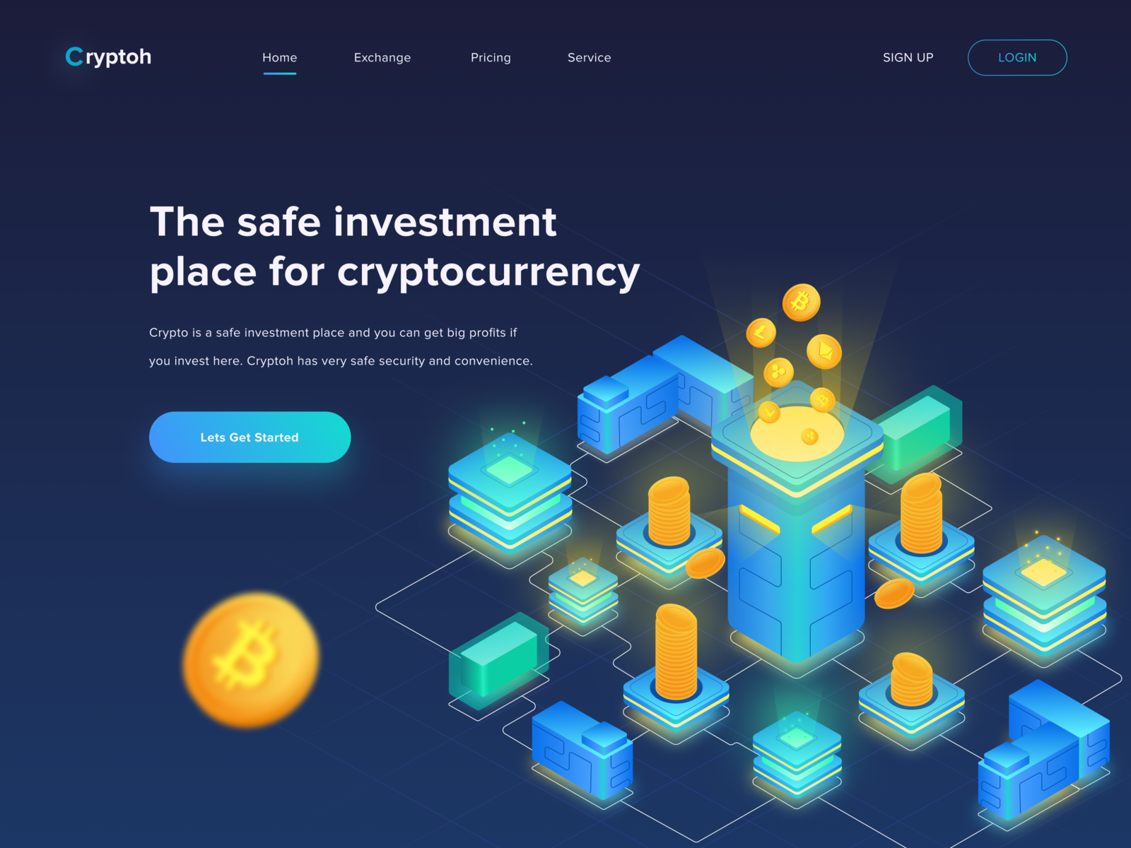 Hero Image - Cryptoh by Didi Kurniawan for Pixelz on Dribbble