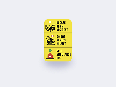 Emergency sticker design bike design dribbble emergency graphic design helmet illustration information sticker vector