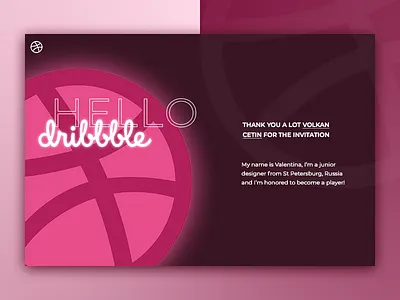 Hello Dribbble! debut design dribbble firstshot hellodribbble minimal shot ui web website