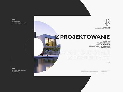 OD _ homepage architecture dark desktop grey minimal simple ui ux web web design website