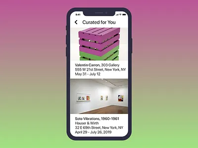 Daily UI #091 Curated for You 091 91 art arts contemporary art curated curated for you dailyui for you gallery just for you museums you