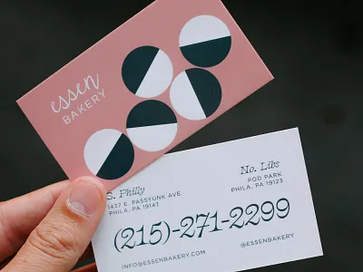 Essen Bakery Business Cards bakery black and white cookie branding business card clifton gotham idenity illustration philadelphia typography