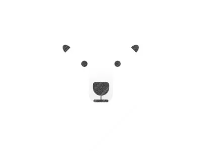 Polar Bear in a Blizzard. animals bear design digital illustration nature negative space polar bear vector wildlife wildlife art