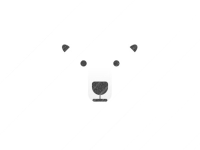 Polar Bear in a Blizzard. animals bear design digital illustration nature negative space polar bear vector wildlife wildlife art