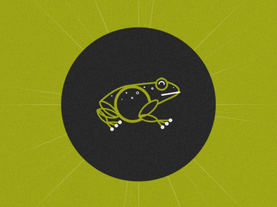 Toad in the Hole. animals design digital flat design frog icon illustration logo minimal nature photoshop texture toad vector wildlife