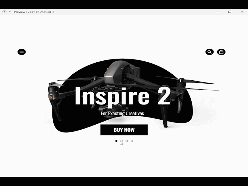 DjI slideshow on XD animation design landing slideshow ui web design webdesign website website design xd