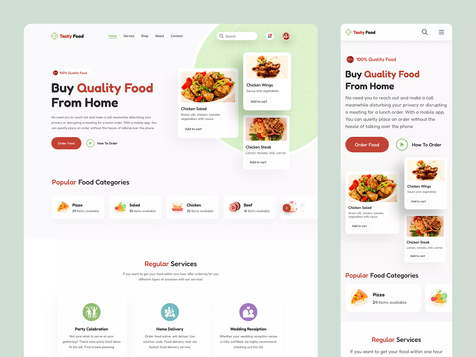 Food Delivery Website by Nasir Mahmud on Dribbble
