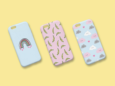Phone cases art branding cartoon cartoon character colourful cute doodle drawing graphic design illustration illustration art illustrator ilustracion ilustración kawaii logo love phone case pink seamlesspattern