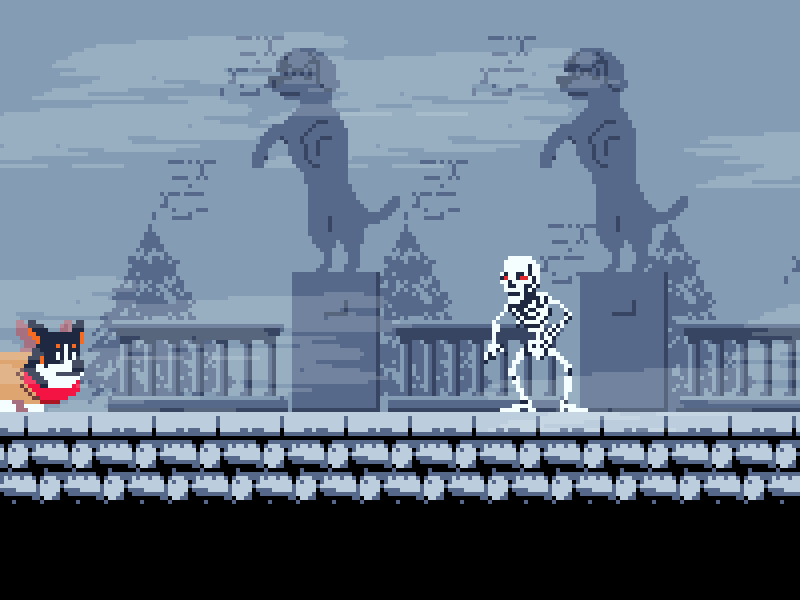 74 Corgsylvania 8bit animation castlevania corgi dog fetch gothic igavania pixelart retro skeleton