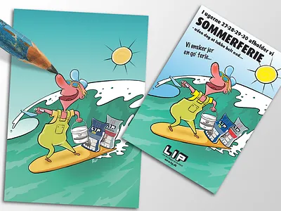 Feriekort Reklame branding businessholidaycards companyholidaycards drawing feriekort firmaferiekort firmakort holidaycard illustration illustrations rebirth renebirkholm tegneren tegneren.dk tegning