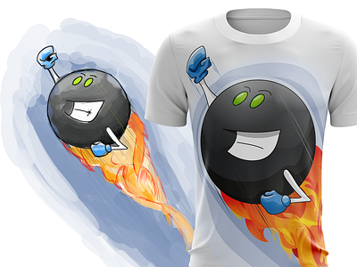 T-shirt Squash Design 404ideas ball cartoon character design design designer flames illustration sketch sport squash squash ball t shirt vector vector illustration