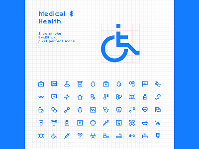 Medical & Health Icon app art brand button commision work design flat flat design graphic design health icon icon icon app icon design iconography illustration medical icon ui ux vector web