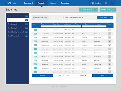 Enquiry Distribution System / Admin View admin dashboard dashboad dashboard design dashboard ui design platforms ui uidesign visual design