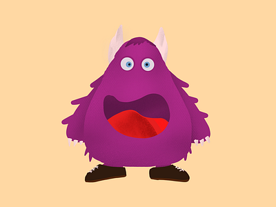 #100DayChallenge Day 12 kps3100 monster procreate purple