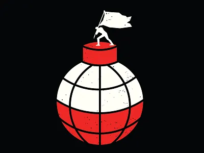 Overcome the Unpredictable - Bobber Nation bobber branding fishing flag icon illustration man metaphor red sticker vector white women