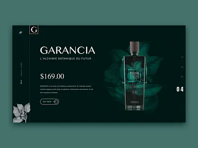 GARANCIA perfume art clean concise design elegant kit minimalism perfume shopping ui web web design
