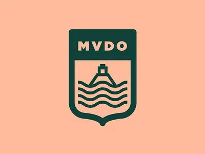 Montevideo Escudo badge brand branding escudo fertaleza flat illustration lineal logo minimal montevideo shield shield logo simple state