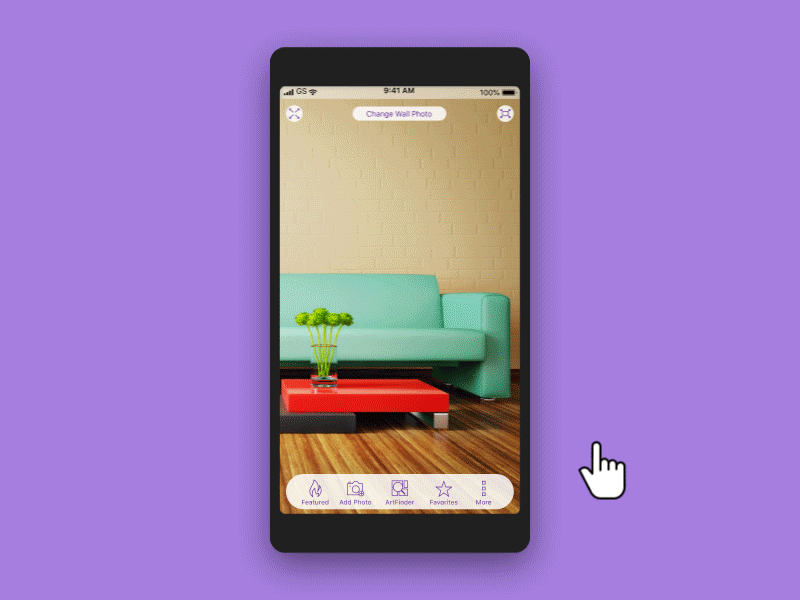 👆 Drag and Drop Animation for an Art App animation app drag and drop prototype ui user experience user interface ux