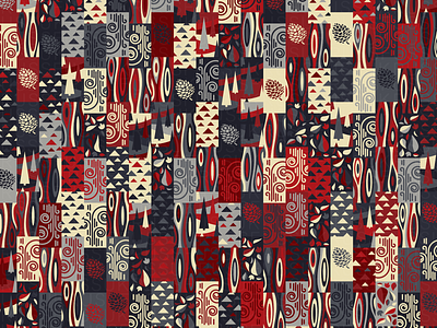 'WarmWilderness' Pattern digital art estampa generative geometric geometry illustration pattern pattern design repeating tree vector