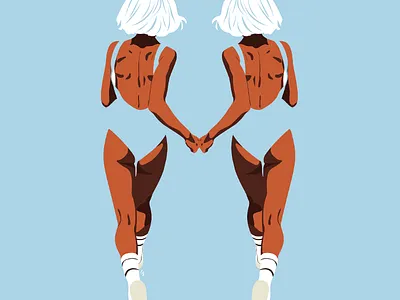 Run. abstract art blue body color design digital digital art dynamic emotions illustration mirror portrait skin sport vector vector art visual arts woman