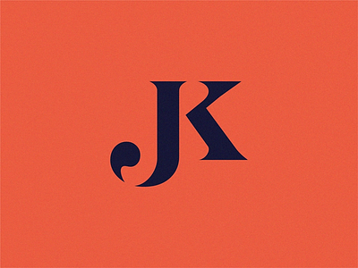 JK jk kj letter logo monogram