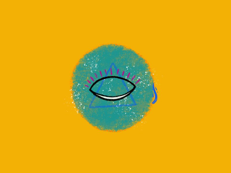 "everything within a blink" animatedgif animation animation 2d concept eyes flow illustration zen