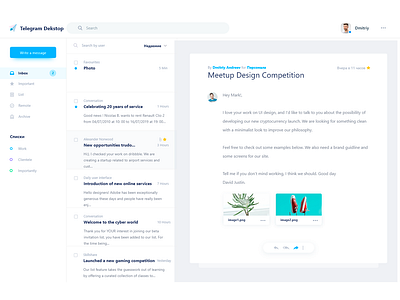 Telegram Dekstop | Concept app concept design telegram