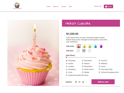 Cupcake Single Product Page