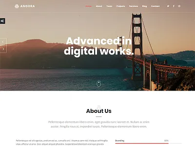 Angora - Responsive One Page Parallax WordPress Theme angora athenastudio bootstrap fontawesome onepage plugin portfolio retina shortcode theme translation wordpress