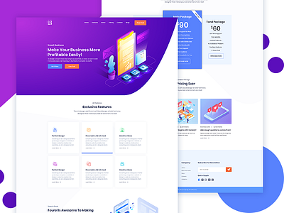 App landing page Design app blue branding creative design illustration landing page modern design professional design psd psd website redesign saas sass typography ui ui design ux ux design website