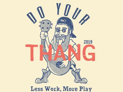 Do your Thang apparel brand clasic clothing design drawing funny graphic design grunge hipster illustration man merchandise modern old retro singing tshirt design vintage