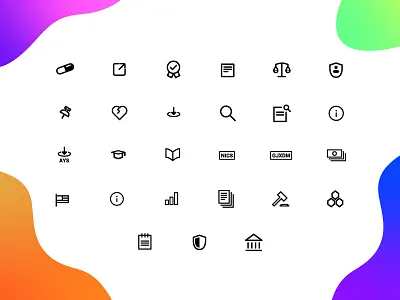 Criminal Justice Icon Set criminal justice gradient icon icon set iconography icons justice law security stroke
