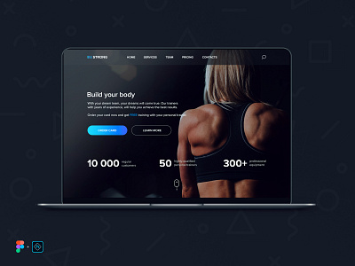 Build your body (main page) concept creative design desktop dribbble landing landingpage mainpage ui ux uxui web web design