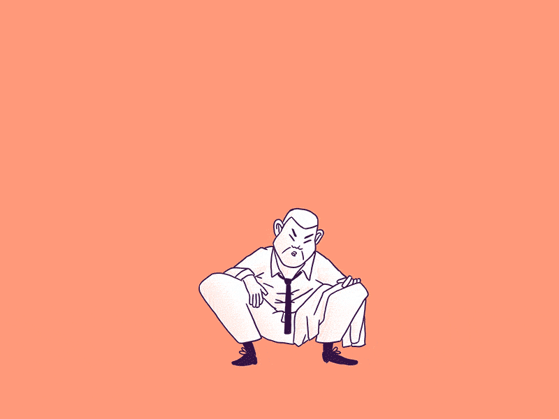 Detective Park 2d animation illustration