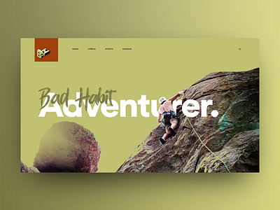 Bad Habit Adventurer. branding creative design flat icon identity illustration illustrator lettering logo modern typography ui uiux web website
