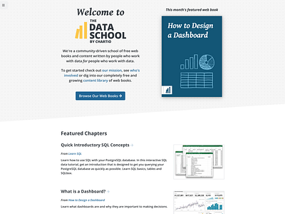 Data School website redesign/rebuild analytics blog data data science ebooks educational guide learning manual open source typography ui design web books web design website design