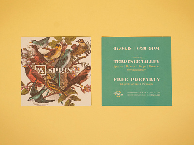 Spring Invite adults birds brand branding church design flowers identity illustration impressionist love photoshop triad typography young