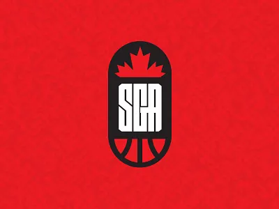 SGA Basketball Logo basketball canada identity lettermark logo monogram sports branding sports design sports marketing