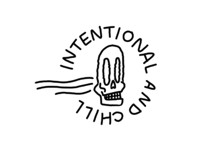 Intentional and Chill animation chill gif gif animated hand lettering illustration procreate app skull