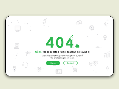 404 Error Page design - Oops... 404 error page 404page adobe appdesign branding design dailyui design error 404 high fidelity identity illustration minimal shots typography ui uidesign ux vector webdesign website design