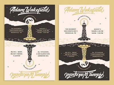 Adam Wakefield Lighthouse illustration music nashville poster poster art poster design posters print show poster