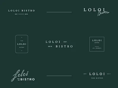 The Loloi Bistro badge branding design identity lockup logo typography