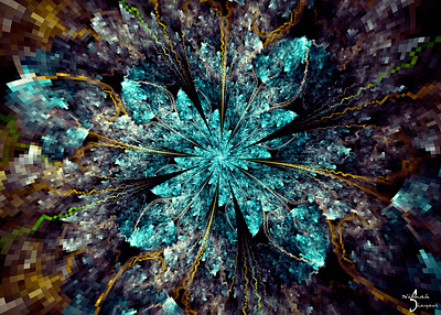 Tiffany Blue abstract abstract art bold contemporary contemporary art design ethereal expression expressionism fine art fine arts fractal fractals illustration inspirational inspired surreal visionary